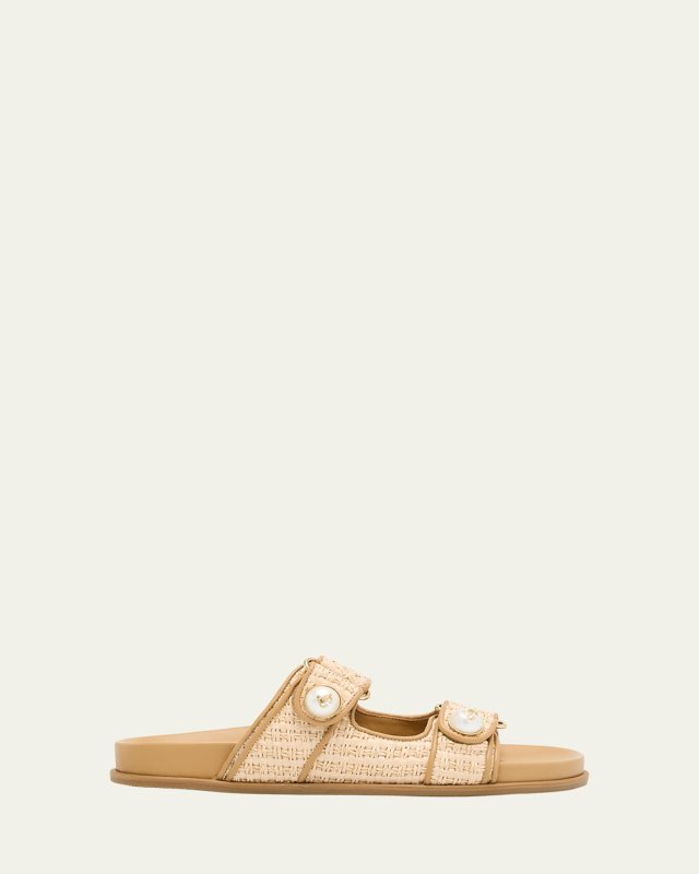 Fayence Raffia Sandals